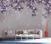 2019 feuilles nordiques peintes à la main fleurs de glycine petit mur de fond frais intérieur TV fond décoration murale papier peint