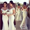2021 bruidsmeisje jurken chiffon off schouder kant applique meid van ere jurken bruiloft jurken custom