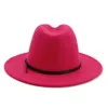 Fashion-Fedora Hat Szeroki Brim Klamra Belt Retro Western Vaquero Faux Suede Cowboy Cowgirl Leisure Sunshade Hat