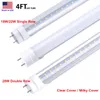 T8 4FT LED Light Bulbs, T12 4 Foot LED Tubes Replacement for Fluorescent Fixtures, Clear, Dual Ended Power, Bypass Ballast, Garage Warehouse 4' Shop Lights