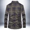 Men's Dress Shirts Mens Thickened Velvet Warm Plaid Shirt Fashion Business Casual Loose Length-sleeved Large Size M-3XL