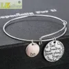 Two-tone Be Happy Charm Bracelets Bangle Friend Brave Strong Fashion Jewelry B1622/3