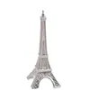 Darmowa Wysyłka Wieczór w Paryż Mini Wieża Eiffla Srebrny Wykończenie Uchwyt Karty Unikalne ślubne Uchwyty