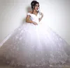 Splendido abito da ballo con spalle scoperte Abiti da sposa Glamour e lussuose applicazioni Abiti da sposa formali da chiesa Taglie forti Realizzati su misura