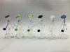 Mini conduite d'eau en verre de couleur 6 pouces + bol en verre gratuit Bong Dab Rig plates-formes pétrolières tuyaux Perc Heady fumer barboteur Quartz Banger 1122