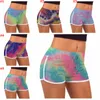 Tie-Dye Shorts Sommer Stretch Lift Gesäß Hot Pants Mädchen Slim Casual Hosen Hohe Taille Fitness Leggings Yoga Shorts Gedruckt Workout B7570