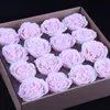 16 pezzi per scatola sapone fatto a mano testa di fiore di rosa per la festa della mamma regalo creativo testa di rosa di sapone confezione regalo di San Valentino