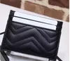 Designers Card Holder Men Women Black Cards Holders Lambskin top quailty Mini Wallets Coin purse Interior Slot Pocket Genuine Leather Camellia