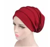 Women Cotton Breathe Hat New Women's Hijabs Turban Elastic Cloth Head Cap Hat Ladies Hair Accessories Muslim Scarf Cap GB948