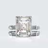 Pain Diamant Bague s925 Argent Matériaux De Luxe Glacé Anneau Dame Pour Amoureux De Mode Bijoux En Gros Ensemble Diamant Éclat Cubique Zircone 6 Couleur