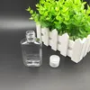 60 ml PET-plastic fles met flip-dop transparante vierkante fles voor make-up remover wegwerp handdesinfecterend middel3342713