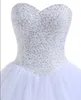 2019 Weiß Elfenbein Perlen Schatz Tüll Ballkleid Brautkleid Neue Bodenlangen Brautkleider Brautkleider Vestidos De Novia