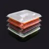 Engångsuttagsbehållare Lunchbox Mikrovågsugn Tillbehör 3 eller 4 Fackåtervinningsbara Plastmatlagringsbehållare med lock