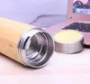 Garrafa de Água De aço Inoxidável de bambu Vacuum Isolados Copo De Café De Vácuo De Viagem Com Chá Infusor Coador 450 ML Garrafa De Madeira # 244