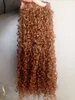 Ny stil Brasiliansk mänsklig Virgin Remy Hair Curl Hair Weft Human Soft Double Drawn Brown Hair Extensions