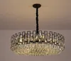 Modern Black Crystal Chandelier Round LED Hanglamp For Living Room Bedroom Home Light Fixture Indoor Lighting Chandeliers LLFA