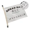 Bolsa de pan de algodón Reutilizable Baguette de tostadas de pan de algodón Bolsa de almacenamiento fresca Bolsa de pan de panadería Algodón y lino