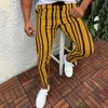 Pantaloni da uomo 2020 pantaloni alti casual da uomo skinny slim fit a righe inferiori con tasche pantaloni da pista Hip Hop da allenamento