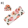 Europa blommor baby muslin swaddle wrap filt wraps filtar plantskola sängkläder handduk baby spädbarn inslagna tyg med hatt 15106