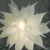 Lustres de lâmpada Iluminação de lustre de vidro soprado branco Iluminações de pingente de corrente de 24 polegadas para decoração de casa moderna Lâmpadas de sala de estar