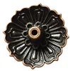 Lotus Flowers Pattern Incense Burner Joss Stick Holder Incense Base Plug Home Living Room Decoration