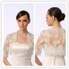 Spitze lange Ärmel Bolero Achselzucken Jacke gestohlen Hochzeit Prom Party Kleid weiß Elfenbein Hochzeit Lace Jacke9841118