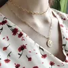 Vintage sirène pièce pendentif Chokers collier pour femmes 925 argent Sterling disque rond couches colliers déclaration bijoux