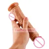 SML Dildo realistico con pelle della chiglia Sensazione reale del pene Dong per le donne Masturbatore G Spot Massaggio Giocattoli del sesso Vero grande dildo Pene Y19129713600