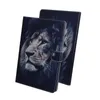 För Apple iPad Pro 11 -tums tablettfodral Flip Cover Stand läderplånbok färgad ritning Tiger Lion Owl Flower8748951
