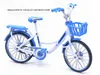 합금 미니 자전거 장난감 - 컬렉션에 손가락 자전거 (여성용 자전거 그린 / 핑크 / 블루))