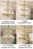 Nordic Chandelier lustre cristal Blue Ceramic Chandeliers Light Dining Room crystal ceiling Bedroom Lamp Living Room Chandelier