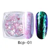 1pcs 1g Specchio Nail Glitters Set Pigmento Manicure Nail Design Glitter Chrome Oro Argento Polvere Polvere Decorazione Gel