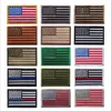 Amerikaanse vlag tactische militaire patches goud grens Amerikaanse vlag ijzer op patches applique jeans sticker sticker patches voor hoed tassen badges B5297