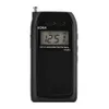 K-605 Mini Pocket Stereo Radio LCD Digital Radio FM AM SW ALL Shortwave Portable Receiver Music Player Rechargeable Battery