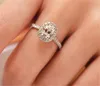Dainty Lady Promise Ring 925 Ayar gümüş Oval Elmas Nişan düğün band yüzük kadınlar Takı için En Iyi Hediye