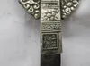 Specchio a mano cinese in rame antico con fenice del drago del Tibet