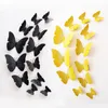 Creatieve 12 stks PVC 3D Butterfly Koelkast Magneetjes Muur Decor Leuke Butterflies Stickers Art Decals Woondecoratie Kamer Waterdicht