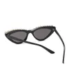 2019 new fashion black diamond sunglasses women designer brand cat eye sunglasses sexy frame vintage shades