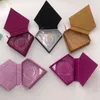 Gözün için 3D Vizon Kirpikleri Luxry Box Packaging Özel Logo Glitter Kutusu Private Label Packaging Elmas Tipi Yuvarlak Şekli kirpiklere