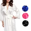 Frauen Sexy Dessous Satin Spitze Robe Kleid Babydoll Nachthemd Nachthemd Nachtwäsche Lose Solide Mode Sommer Beiläufige Lose Roben