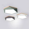 Geometria moderna lâmpada de teto lâmpada de teto luz de madeira de madeira diamante quarto restaurante quarto sala de jantar verde cinza amarelo rosa branco preto