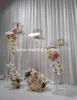 Tall Clear Wedding Centerpiece Crystal Walkway Pillar Pedestal Columns Flower Stand Acrylic Wedding Stage Senyu0169