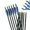 Linkboy Archery Aluminium Arrows 30inch ID 7.6mm OD8.8mm 4'' Vane Nock Arrow Point 100gr Tip Compound Bow 12pcs Hunting Shooting