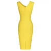 Kvinnors retro ärmlös Slim Business Pencil Dress Ladies Vintage Solid Color Mante Cocktail Party Bodycon Dresses GMX190703069