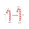 Home Christmas Decoration Kawaii Resin Flatback Cabochons Scrapbooking 30/60/90pcs Clay Christmas Red White Candy Cane Craft