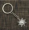 Moda 20 pçs / lote chaveiro chaveiro jóias banhado a prata Sun Charms Key Accessories