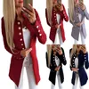 Women Ladies Casual Single-breasted Formal Long Blazer Jacket Slim Fit Coat QL Sale