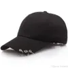 Sport män kvinnor hatt med ringar stilfull design baseball mössor utomhus vanlig rem tillbaka cap casual justerbara pappa hattar för unisex