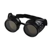 Zonnebril Steampunk Goggles 2021 Fashion Collectie Vintage Ronde Spiegel Stijl Lassen Punk Glas Cosplay FreeWholesale Eyewear1