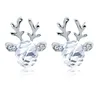 Kvinnor Xmas Gift Elegant Jewelry Christmas Pearl Deer Earrings Reindeer Ear Stud GB13538046047